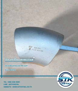 Home 54 ข้องอสแตนเลส 45 องศา 4 นิ้ว SCH10(1)